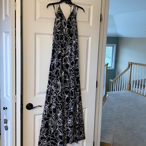 WHBM Halter tie, long, lined, sundress.  Size M  Great condition